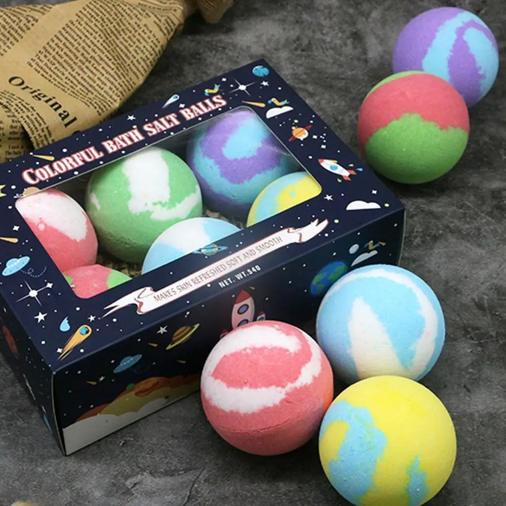 

Plant essential oil explosion salt sea salt exfoliating ball moisturizing bath bath salt U0W0