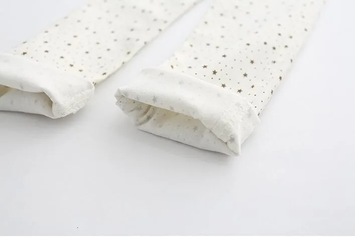 Осенне весенние штаны для маленьких девочек белые хлопковые обтягивающие