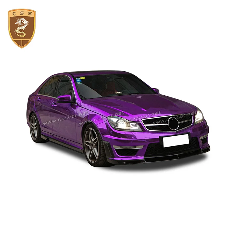 Комплект из углеродного волокна для W204 C63, Автомобильная модификация, боковые юбки, передний диффузор для губ, углеродное обновление, Стайлинг автомобиля
