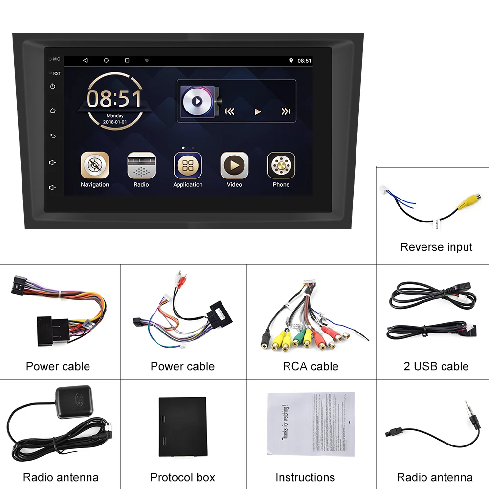 

Podofo Android 10 2 DIN GPS Opel Vauxhall Astra H G J Vectra Antara Zafira Corsa Vivaro Meriva Veda