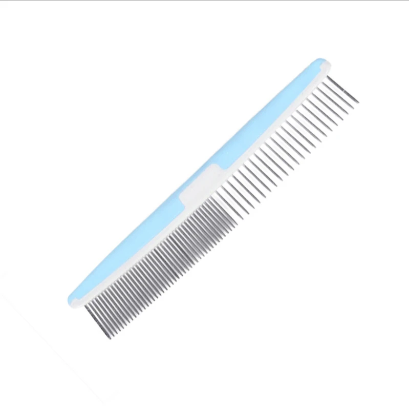 

Wholesale Pet Dog Cat Metal Double Row Teeth Brush Grooming hair Comb Rake Tool