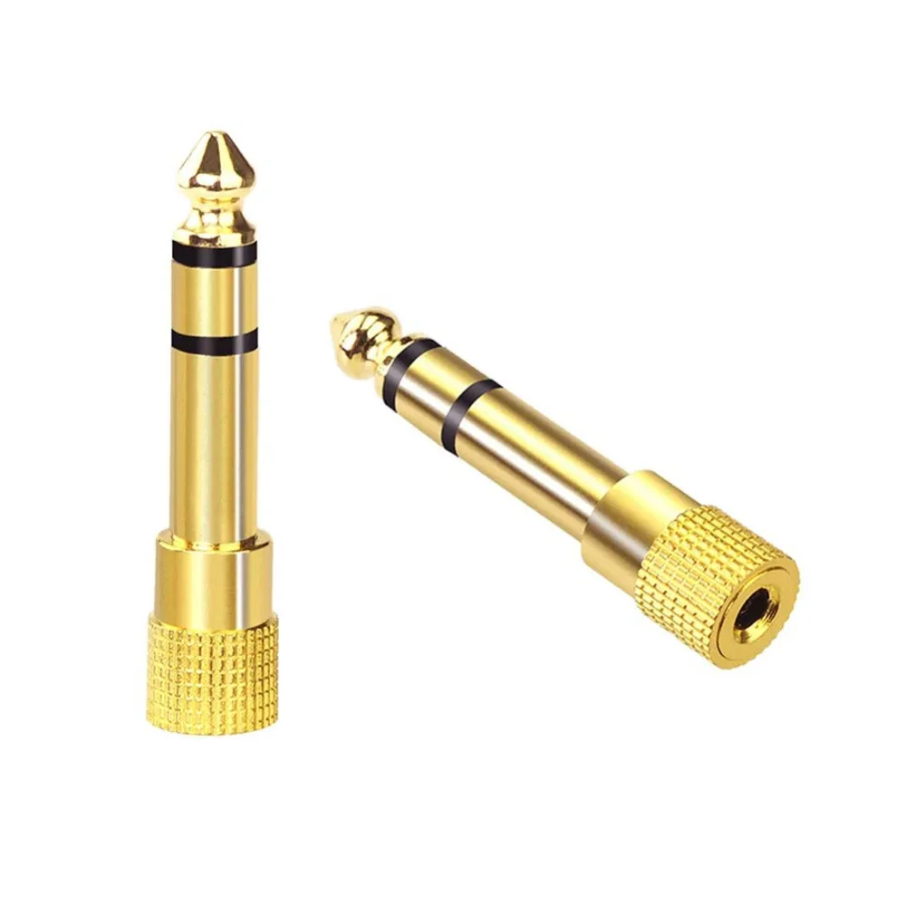 

10pcs Gold Plated 6.35mm 1/4" Stereo Male Plug to 3.5mm 1/8" Female Jack Audio Adapter Converter