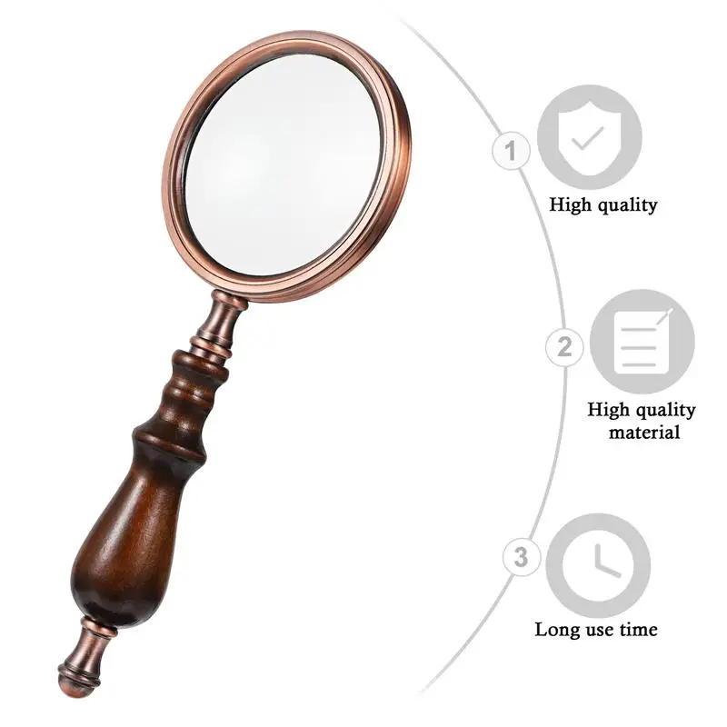 

1pc Handheld Magnifier Useful Creative Portable Practical Durable Study Magnifier Magnifying Glass Reading Magnifier