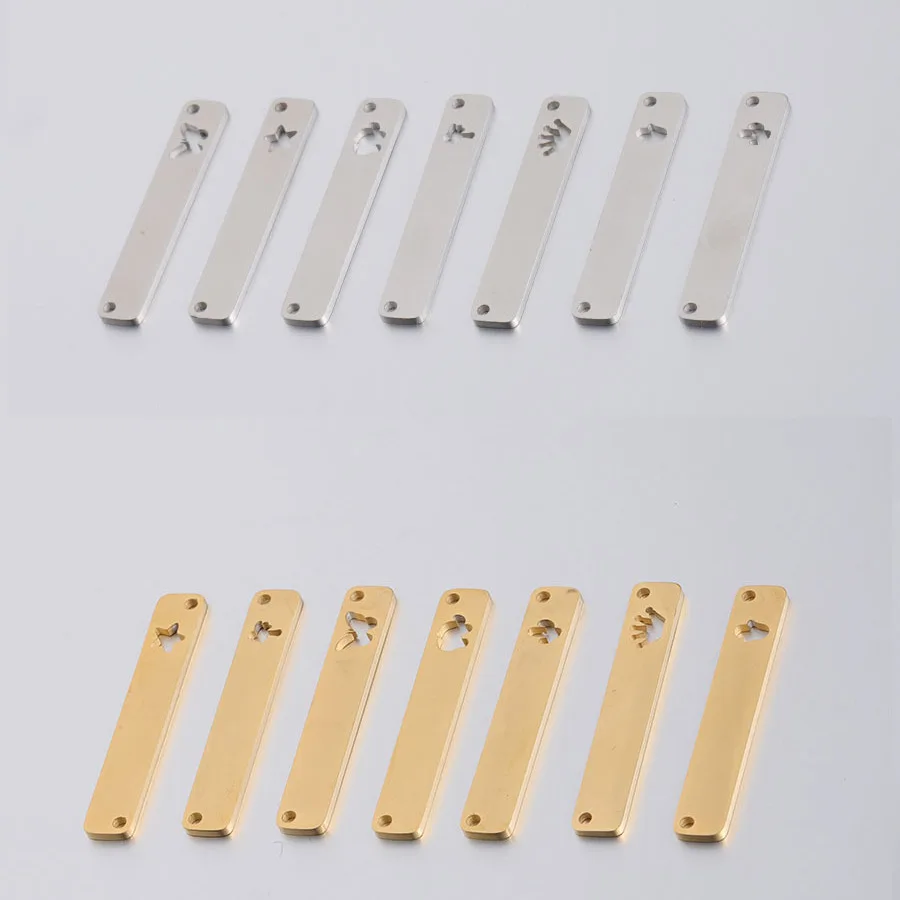 10 шт. круглые подвески из нержавеющей стали с двойными отверстиями|Шармы| |