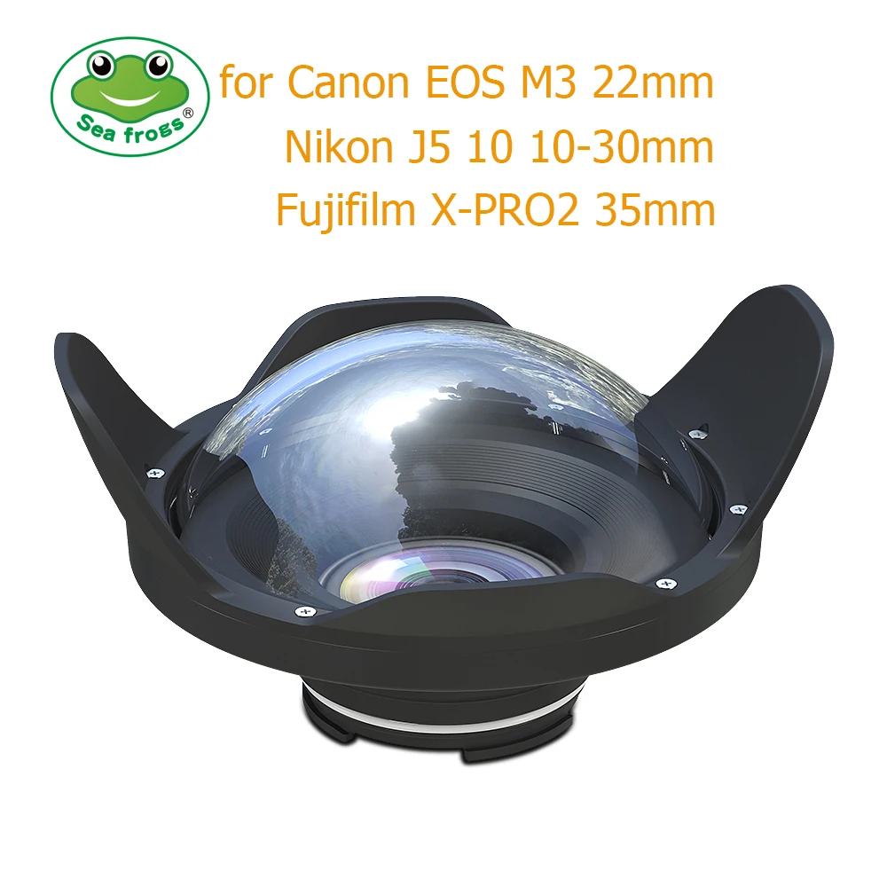 Seafrogs 6 inch Dome Port Wide angle Len For Sony A7R III Canon 750D 80D EOS M3 5D IV Fujifilm J5 Camera underwater Case | Электроника