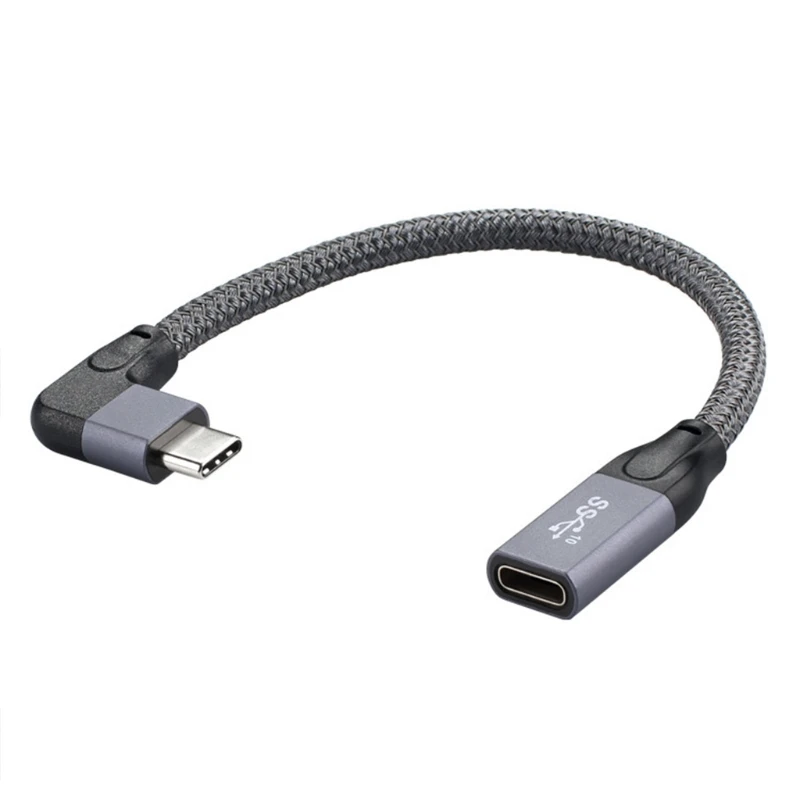 

2021 New 100W PD 5A Curved USB3.1 Type-C Extension Cable 4K @60Hz 10Gbps USB-C Gen 2 Exte