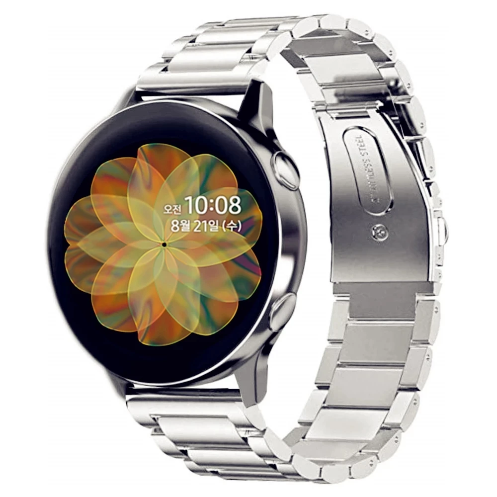

Ремешок из нержавеющей стали с металлической петлей для Samsung Galaxy 42 мм/Gear S2/Gear, спортивный браслет для Samsung active 2 44/40 мм, 20 мм