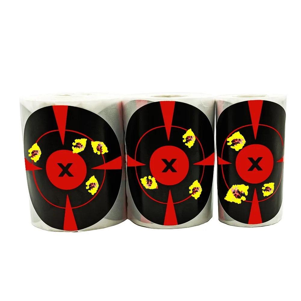 

Shooting Target Papers Adhesive Shoots Targets Splatter Reactive Stickers 100/200/250pcs/roll For Archery Bow Hunting Practice