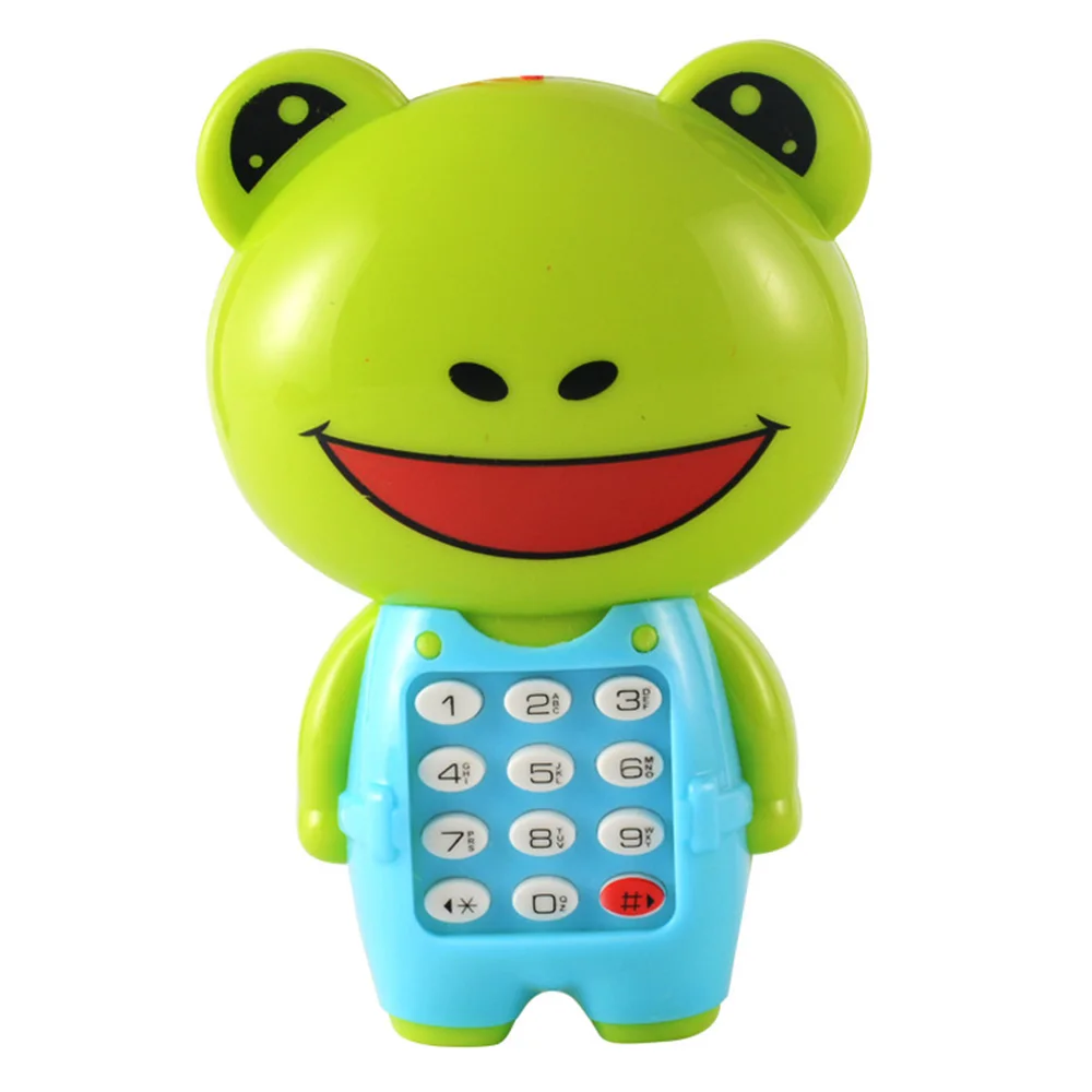 frog Вокальные игрушки мультфильм музыка светящийся мобильный телефон игрушка с компьютерным управлением машина детские электронные дети Поющие светящиеся музыкальное обучение kdis - Цвет: frog