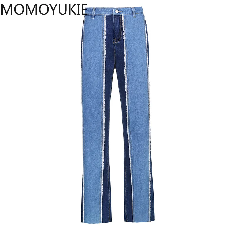 Джинсы женские с завышенной талией уличная одежда в стиле ретро модные хлопковые