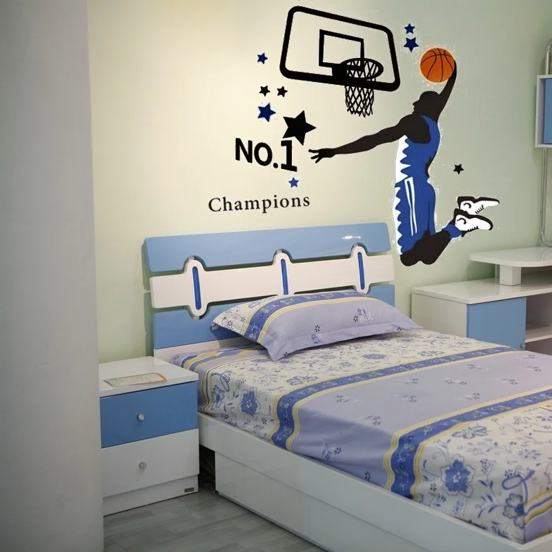 

Bedroom basketball self-adhesive wall stickers wall stickers stickers room decoration poster stickers Teen room decoration