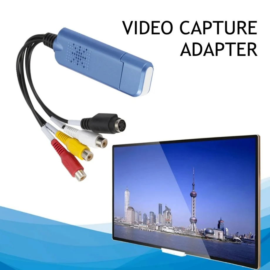 USB-адаптер PzzPss для захвата аудио и видео VHS DC60 | Компьютеры офис