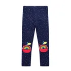 QNPQYX леггинсы для девочек брюки с вышивкой Apple Новый дизайн детская одежда весна лето узкие брюки штаны для детей