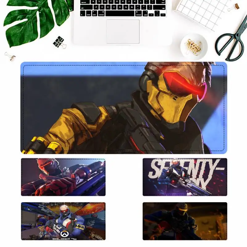 

Hot Sell Soldier 76 Gaming Mouse Pad Laptop PC Computer Mause Pad Desk Mat For Big Gaming Mouse Mat For Overwatch/CS GO