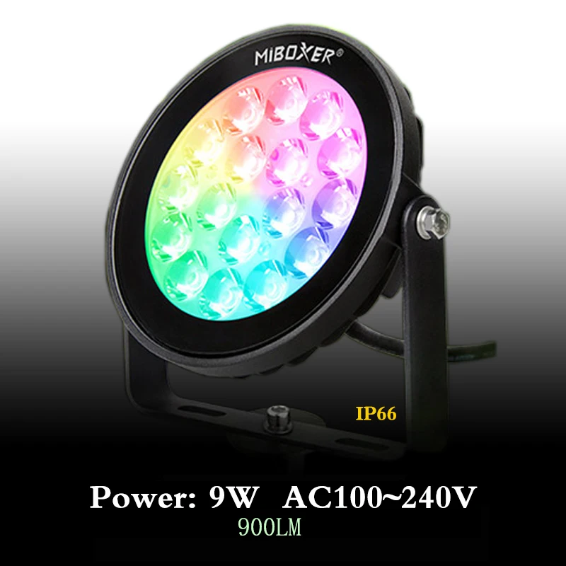 Новое обновление 9W RGB + CCT умный светодиодный садовый светильник 900LM