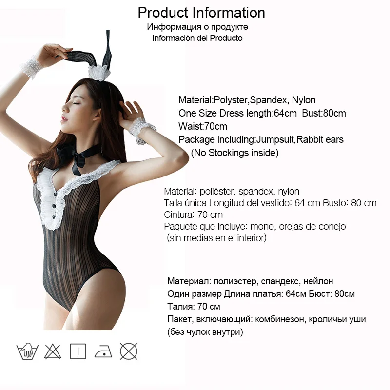 

DRAIMIOR Rabbit Girl Dress Classy Bunny Costume For Role Plays Women Sexy Bunny Cosplay Bodysuit Set Underwear NJY0201