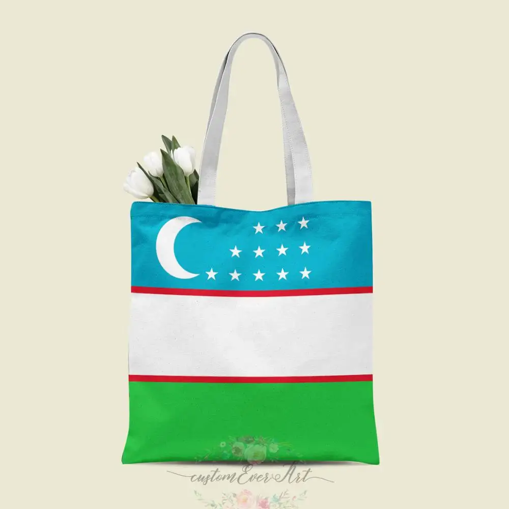 

Uzbekistan tote bag custom canvas tote bags for women for teacher Birthday Bags Gift Bag personalized gifts
