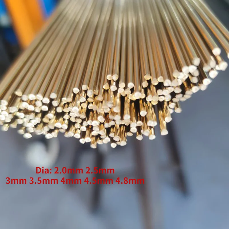 

Length 500mm Dia 2.0mm 2.5mm 3mm 3.5mm 4mm 4.5mm 4.8mm DIY Hardware Brass Round Bar Rod Circular Wire Tube Modelmaking