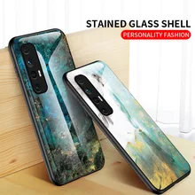 For XIAOMI 11 10S 10LITE  Phone case Luxury Marble Glass Soft Silicone Frame Hard Cover For MI NOTE1