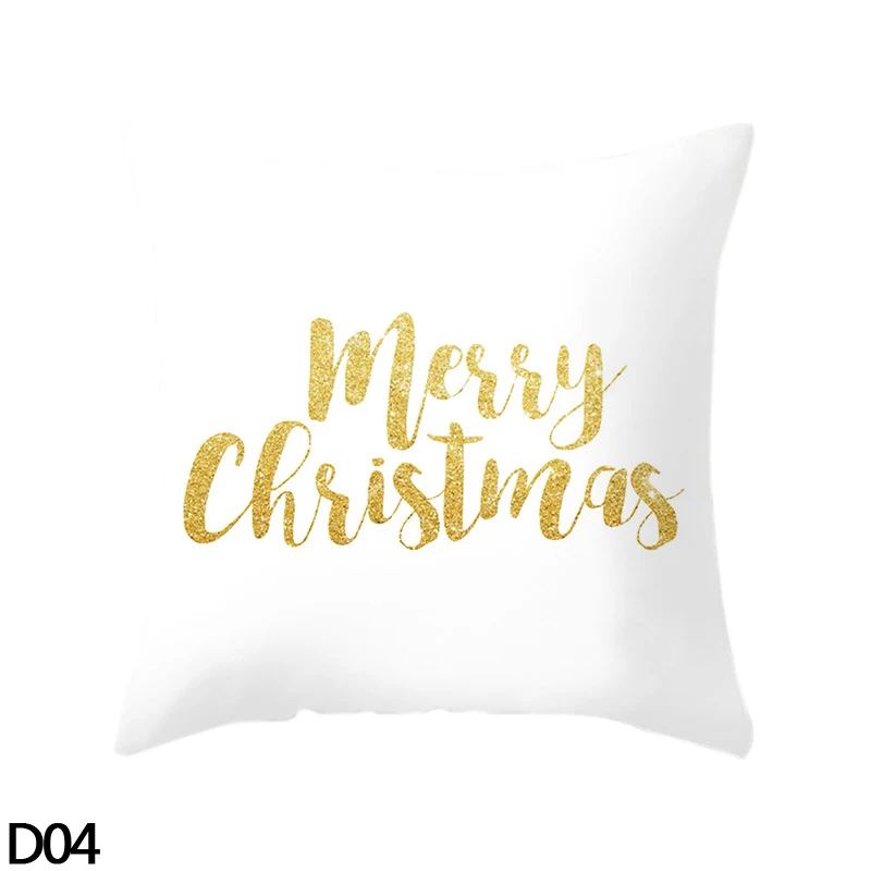 D04 merry christmas 45*45 см звезда олень Рождественское дерево Отпечатано Merry Рождественская наволочка для подушки декоративная наволочка для подушки автомобиль диван год Рождество домашняя декоративная подушка - Цвет: D04 merry christmas