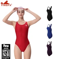 professional swimsuit chlorine resistant competition training one piece bathing suit yingfa fina approved swimwear women