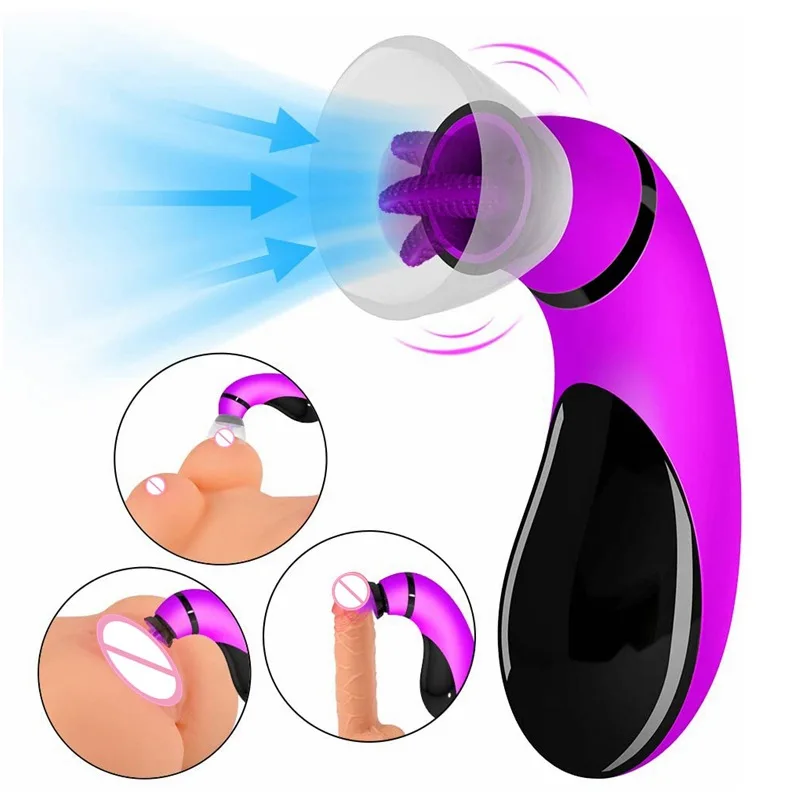 Клитор Вибратор язык лизание сосков присоска Стимуляция клитора массажер для