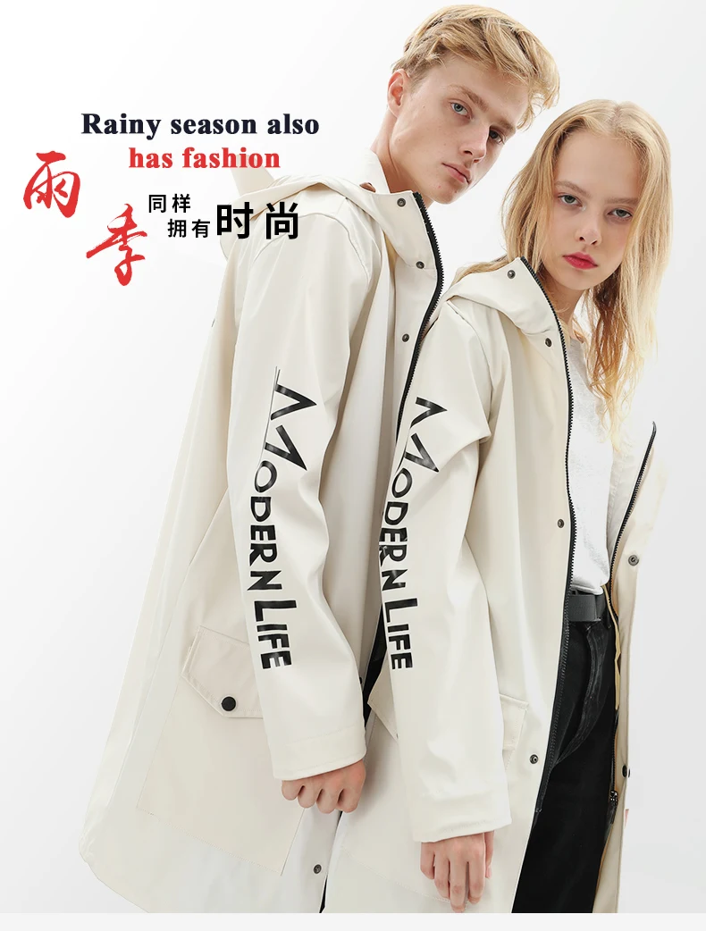 Модное водонепроницаемое длинное пальто женский дождевик желтая куртка для