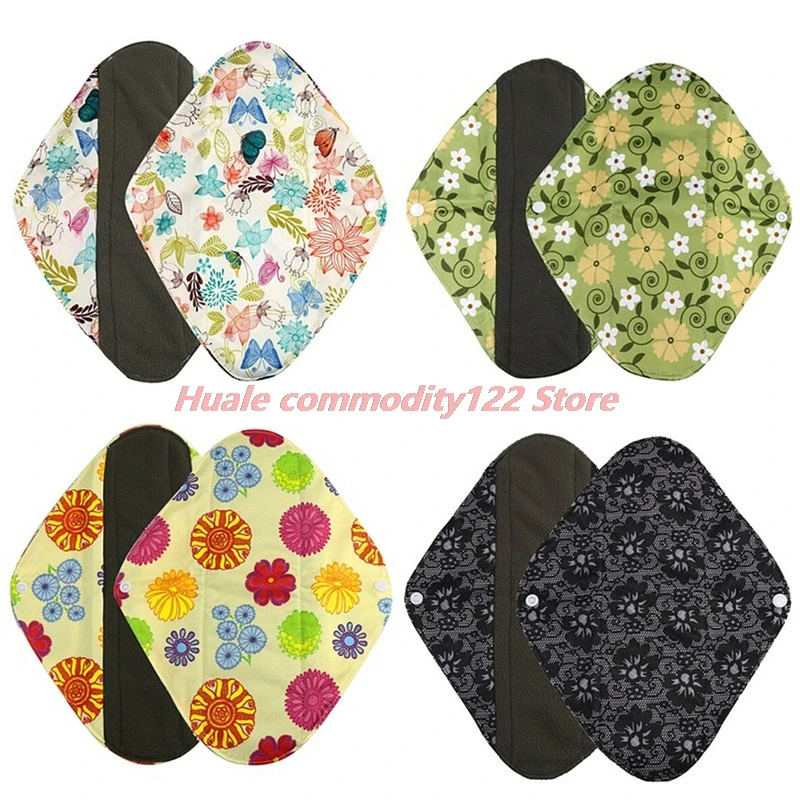 

New 1pcs organic bamboo inner washable reusable menstrual pads sanitary pads lady cloth pad panty liner Feminine Hygiene pad