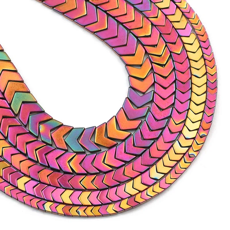 

4/6/8/10MM Red Rose Natural Hematite Stone Arrows Shape Spacer Loose Beads For Jewelry Making DIY Charm Bracelets Accessories