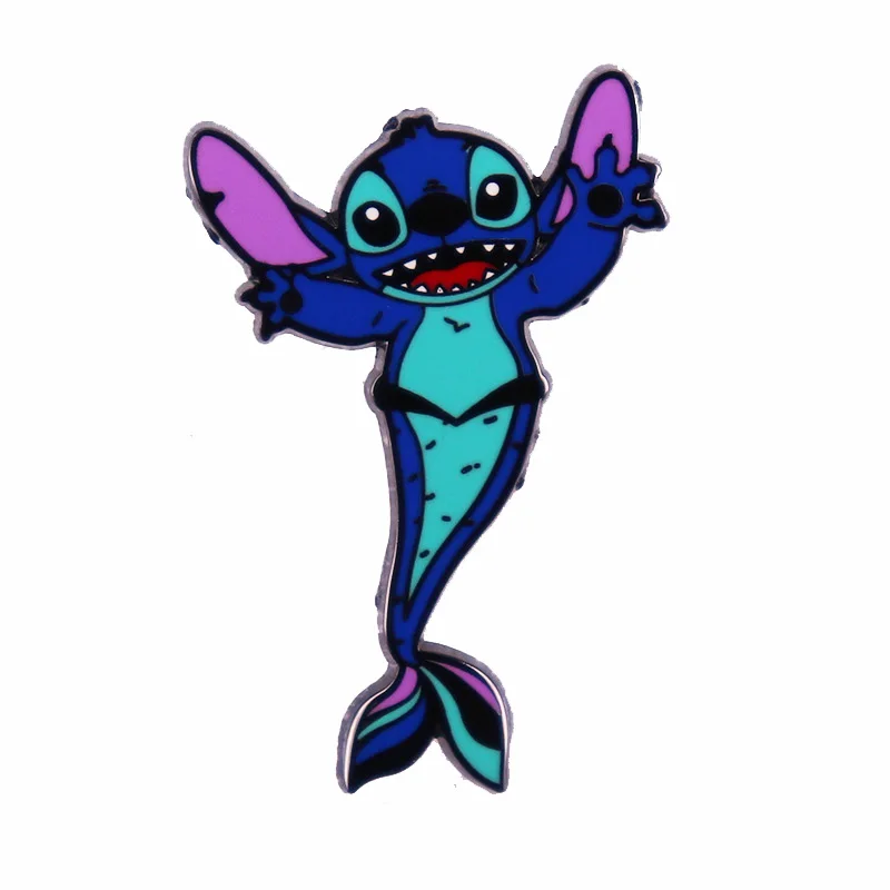 

LB2759 Cute Mermaid Cartoon Badge Enamel Brooches for Women Men Lapel pin Cartoon Metal Badge Collar Jewelry Gifts
