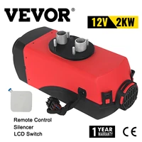 vevor 2kw 12v diesel air heater with lcd switch silencer remote control 5 10 l tank for car rv trailer truck various vehicles