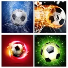 Картина из круглых страз PDMDOG, вышивка крестиком, мультяшный футбол, 5D алмазная вышивка мячом, мозаика из круглых страз, цвет для дома