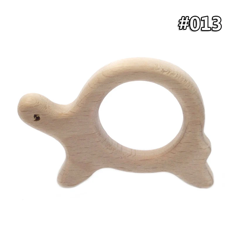 Wood Teether -013 Детское дерево Прорезыватель еды деревянное ожерелье Черепаха коала Кит Форма черепаха безопасные игрушки Сертификация новорожденный деревянный Прорезыватель - Цвет: Wood Teether -013