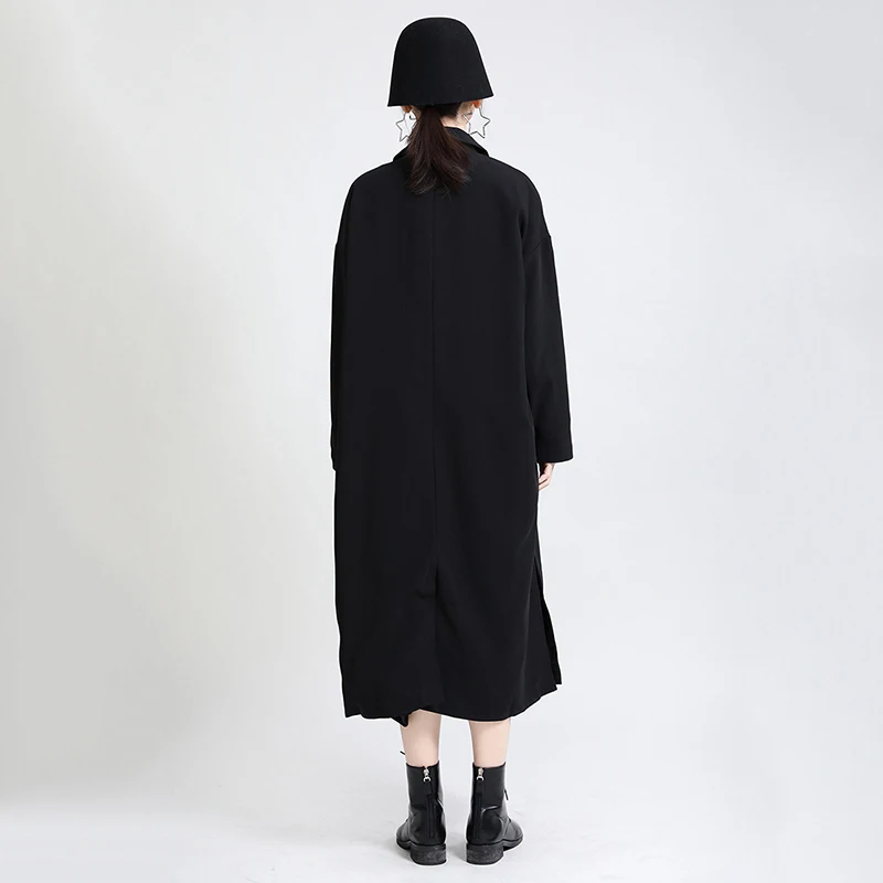 

women's loose - long sleeve jacket, embossed jacket and large pocket, neckline gap, fashion spring autumn 2021 1dd3993
