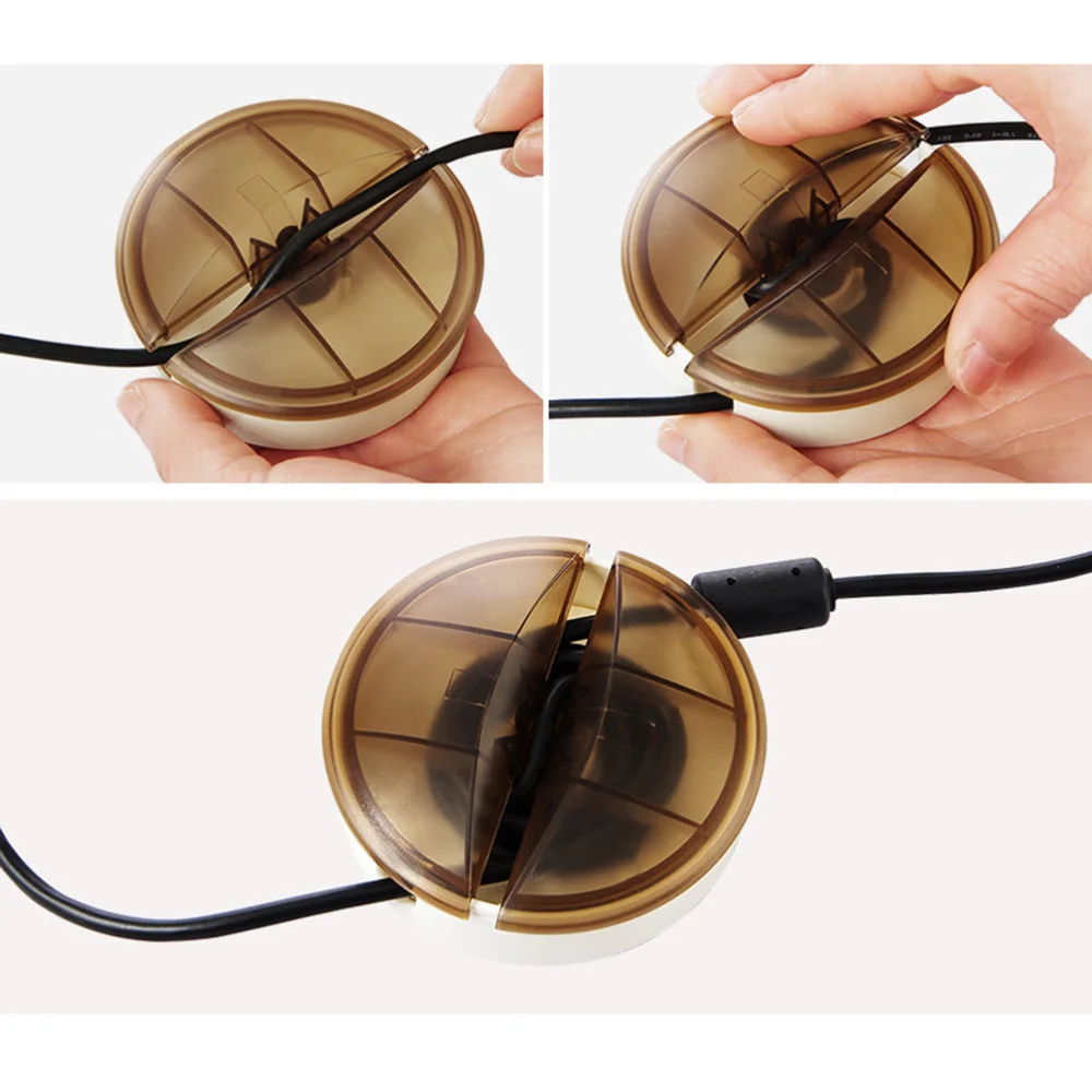 

Portable Cable Winder Universal Earphone Holder Wire Cord Organizer Charging Data Cord Organizer For Home Office (Light Coffee)