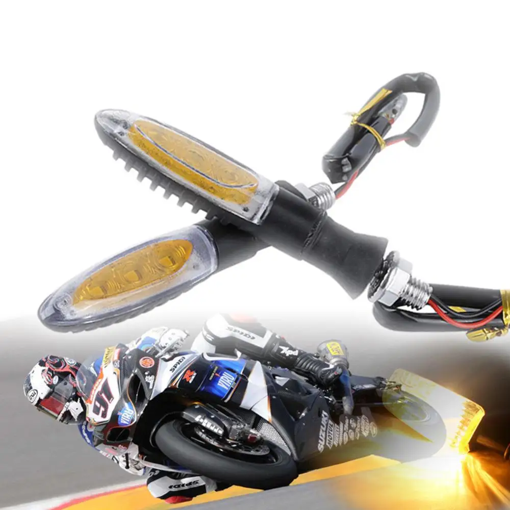Светодиодный фонарь для мотоцикла 2 шт. 3 светодиода указатель поворота задние