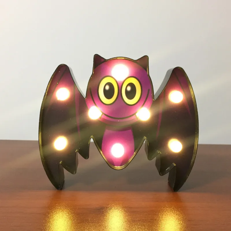 

Светодиодный светильник для моделирования на Хэллоуин, праздничное украшение в виде черепа, тыквы, летучей мыши, носветильник ильник для до...