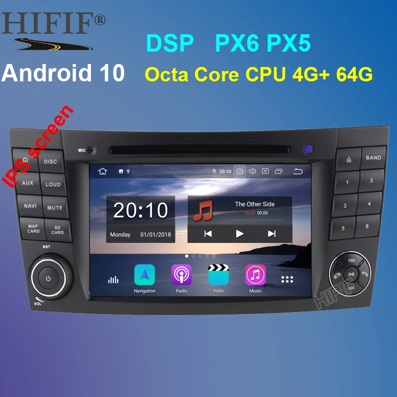 Px6 4G + 64G Android 10 Octa Core Cortex для Mercedes Benz W211 W463 W219 W209 E G CLK CLS Class автомобильный DVD плеер GPS