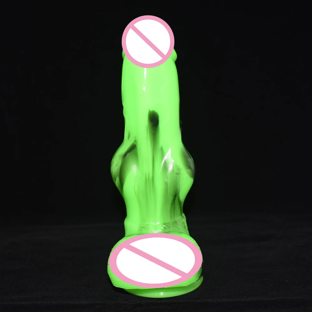 Реалистичный силиконовый фаллоимитатор с узелком для собаки массажер вагины