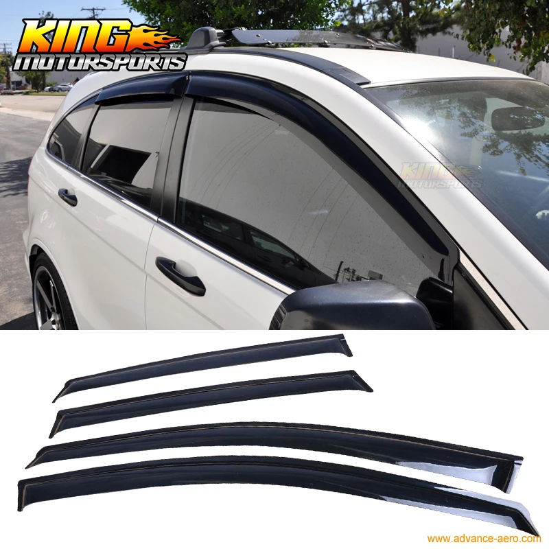 Подходит для 07 11 Honda CRV CR V темный дым 4 шт. солнцезащитные козырьки защита от дождя
