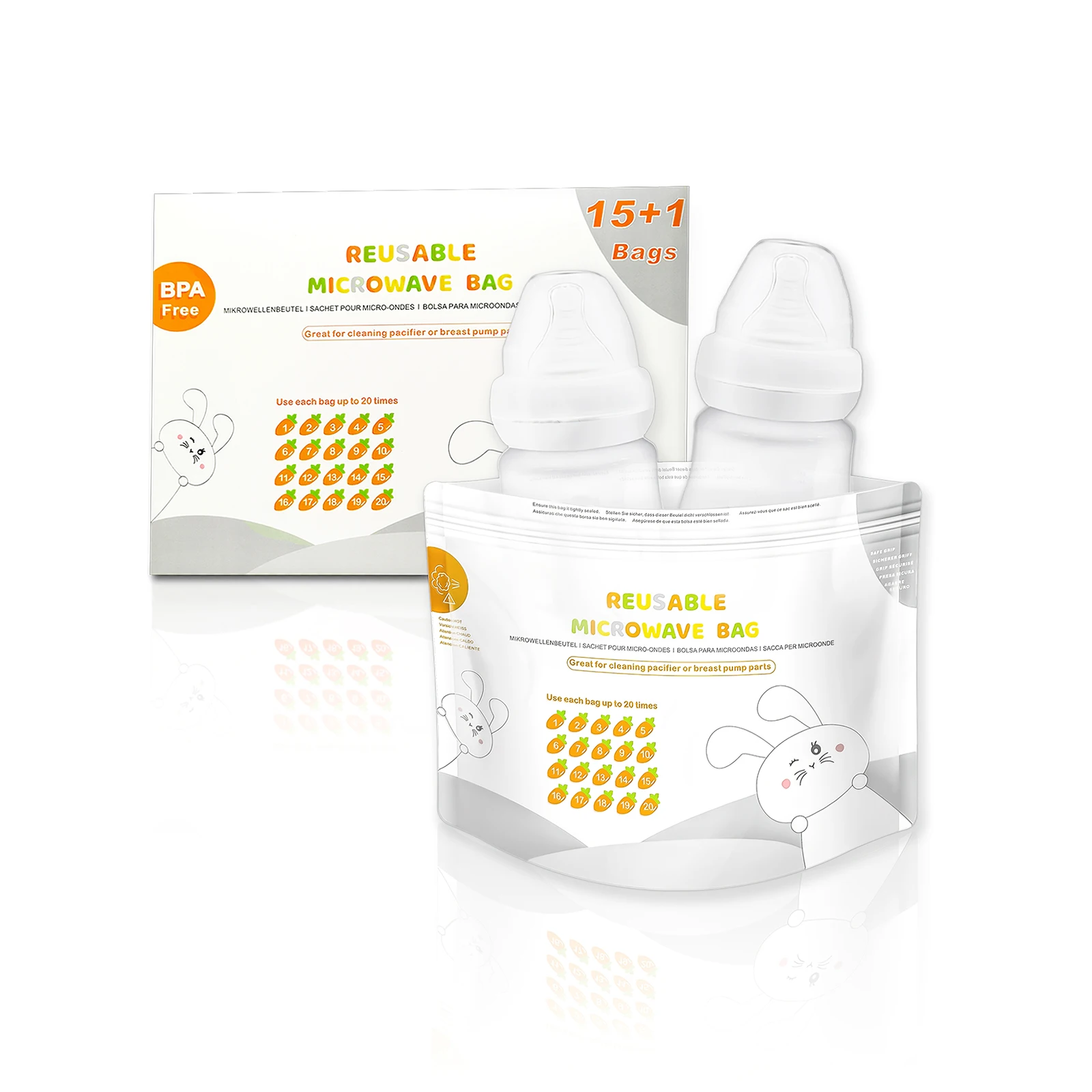 

Baby Bottles Microwave Sterilization Bag Milk Sterilization Milk Bottle Water Steam Bag Sterilization Reusable Steam Bags