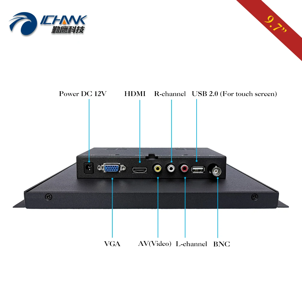 ZK097TC-592R/9," 10" дюймов 1024x768 ips Fullview HDMI USB металлический корпус Встроенный открытая рамка сенсорный ЖК-экран ПК МОНИТОР дисплей