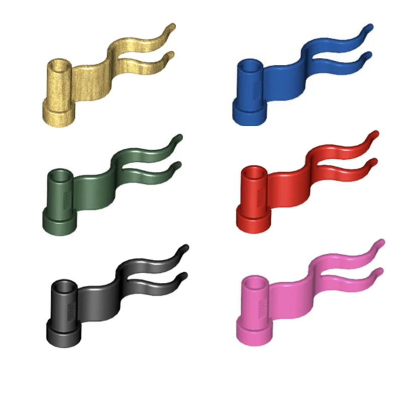 

legoins lepins Building block decoration props moc-4495 floating flag wave line S-type flag accessories