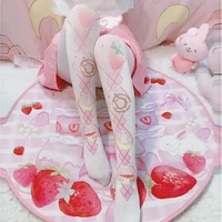 women thigh high stockings adorable anime knee socks girls cosplay student kawaii lolita printed cotton stocking princess socks