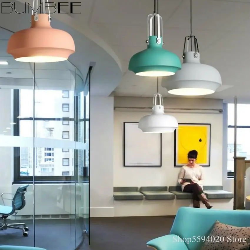 Современные подвесные светильники из алюминия для офиса магазина одежды