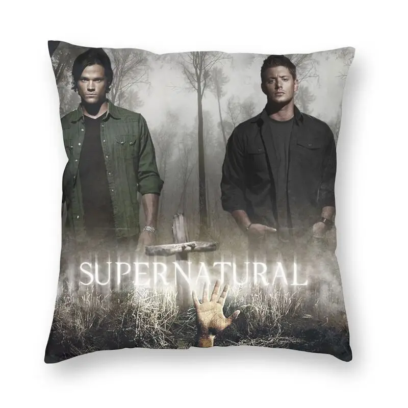 

Custom Supernatural Pillow Cover Decoration 3D Double Side Printed The Winchesters Bro Dean and Sam Cushion Cover for Car