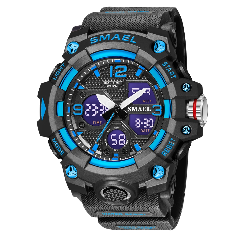 

Brand Skateboard Boy Watch Women Digital Waterproof Dual Display Quartz Sports Wristwatch For Student Clock Relogios Masculino
