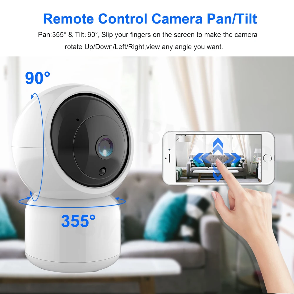 Мини-камера 3MP видеоняня обнаружение движения двухстороннее аудио Wi-Fi ip-камера