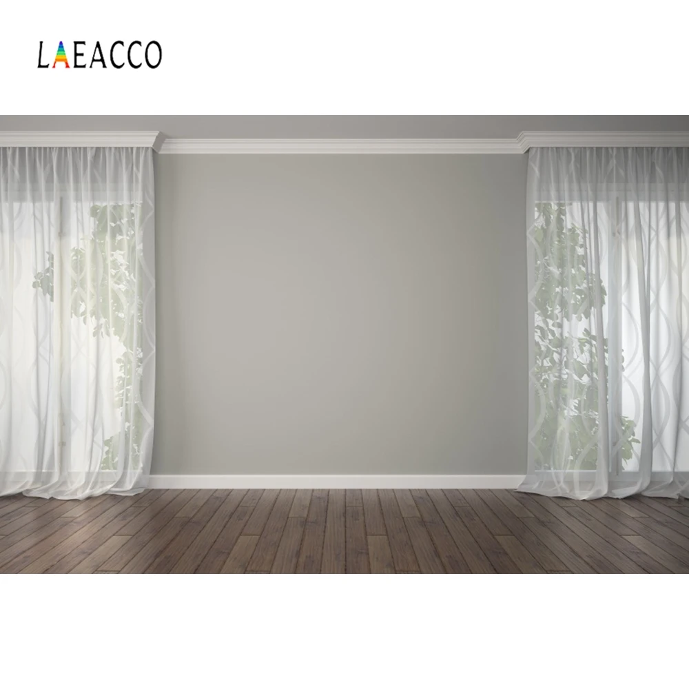 

Laeacco White Brick Wall Window Curtain Photography Backgrounds Photo Backdrops Baby Portrait Photophone Photocall Photo Studio