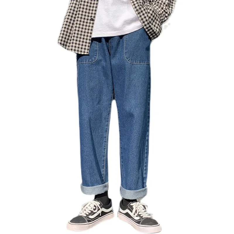 

New Printed Wide Leg Oversize Men's Pants Baggy Jeans For Men Trousers Cargo Denim Overalls Boy Jeans